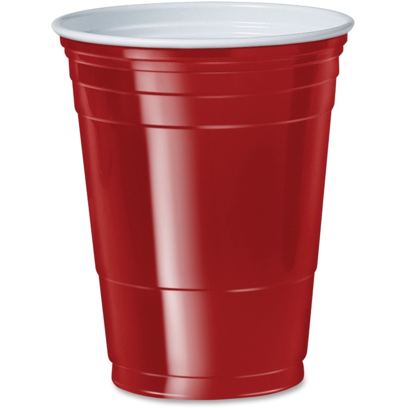 Solo 16 oz. Plastic Party Cups P16R SCCP16R
