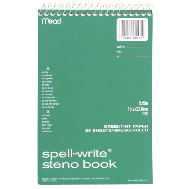 Mead Spell-Write Steno Book 43080 MEA43080