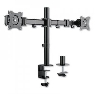 Alera Pole-Mounted Articulating Monitor Arm, Dual Monitor up to 30 , Black ALEAEMA2B