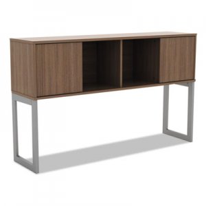 Alera Open Office Desk Series Hutch, 60w x 15d x 36 1/2h, Modern Walnut ALELSHH60WA