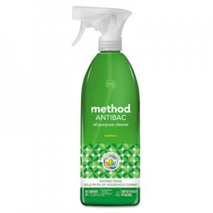 Method Antibac All-Purpose Cleaner, Bamboo, 28 oz Spray Bottle, 8/Carton MTH01452