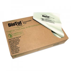 Heritage Biotuf Compostable Can Liners, 40-45 gal, .9 mil, 40x46, Green, 100/Carton HERY8046TER01 Y8046TE R01