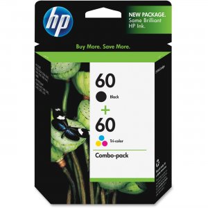 HP 2-pack Black/Tri-color Original Ink Cartridges N9H63FN 60