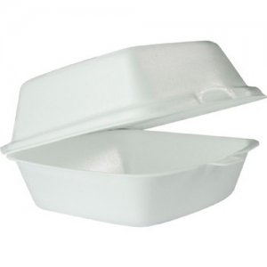 Solo White Foam Hinged Lid Containers 60HT1 DCC60HT1