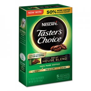 Nescafe Taster's Choice Decaf House Blend Instant Coffee, 0.1oz Stick, 5/Box, 12 Bx/Ctn NES86073 86073