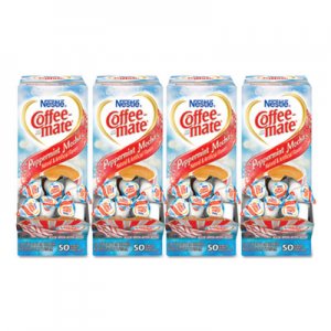 Coffee mate Liquid Coffee Creamer, Peppermint Mocha, 0.38 oz Mini Cups, 50/Box, 4 Boxes/Carton, 200 Total/Carton