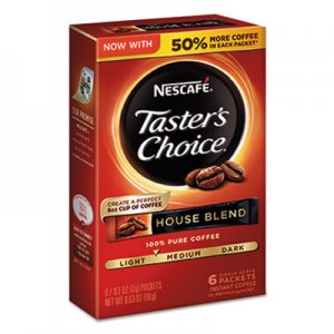 Nescafe Taster's Choice House Blend Instant Coffee, 0.1oz Stick, 6/Box, 12Box/Carton NES32486 32486