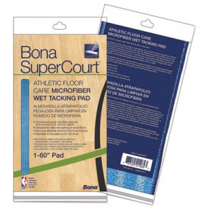 Bona SuperCourt Athletic Floor Care Microfiber Wet Tacking Pad, 60", Light/Dark Blue BNAAX0003499 AX0003499