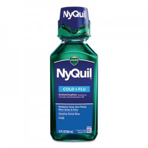 Vicks NyQuil Cold and Flu Nighttime Liquid, 12 oz Bottle PGC01426EA 01426EA