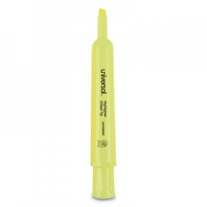 Universal Desk Highlighters, Chisel Tip, Fluorescent Yellow, 36/Pack UNV08866