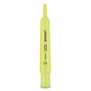 Universal Desk Highlighters, Chisel Tip, Fluorescent Yellow, 36/Pack UNV08866
