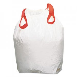 Boardwalk Drawstring Low-Density Can Liners, 13gal, 0.8 mil, White, 100/Carton BWK1DK100