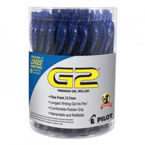 Pilot G2 Premium Retractable Gel Pen, Fine 0.7 mm, Blue Ink/Barrel, 36/Pack PIL84066 84066