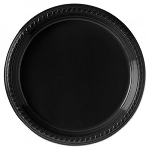 Dart Party Plastic Plates, 10 1/4", Black, 500/Carton SCCPS15E0099 PS15E-0099