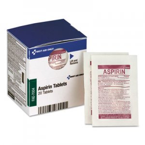 First Aid Only SmartCompliance Aspirin Refill, 2/Packet, 10 Packet/Box FAOFAE7004 FAE-7004