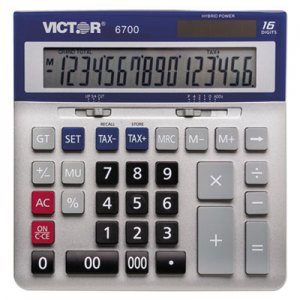 Victor 6700 Large Desktop Calculator, 16-Digit LCD VCT6700 6700