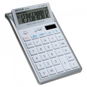 Victor 6400 Desktop Calculator, 12-Digit LCD VCT6400 6400