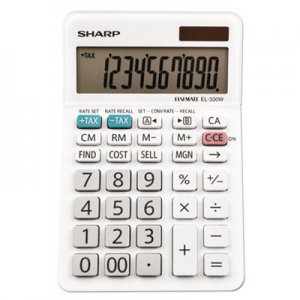 Sharp EL-330WB Desktop Calculator, 10-Digit LCD SHREL330WB EL-330WB