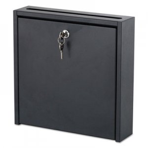 Safco Wall-Mountable Interoffice Mailbox, 12w x 3d x 12h, Black SAF4258BL 4258BL