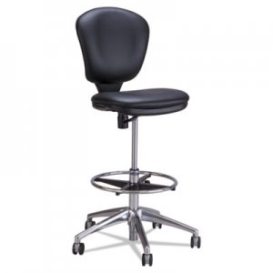 Safco Metro Collection Extended-Height Chair, Supports up to 250 lbs., Black Seat/Black Back, Chrome Base SAF3442BV 3442BV