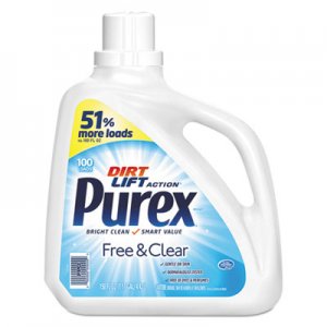 Purex Free and Clear Liquid Laundry Detergent, Unscented, 150 oz Bottle, 4/Carton DIA05020 DIA 05020