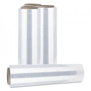 Universal Handwrap Stretch Film, 12" x 1500 ft Roll, 20mic (80-Gauge), 4/Carton UNV121580