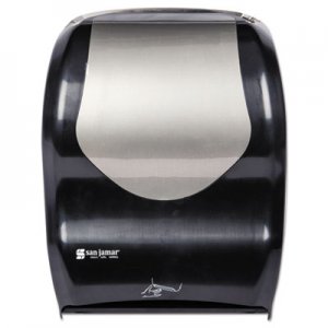 San Jamar Smart System with iQ Sensor Towel Dispenser, 16.5 x 9.75 x 12, Black/Silver SJMT1470BKSS T1470BKSS