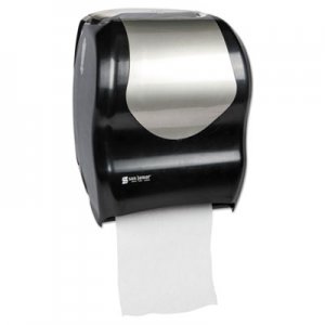 San Jamar Tear-N-Dry Touchless Roll Towel Dispenser, 16.75 x 10 x 12.5, Black/Silver SJMT1370BKSS T1370BKSS