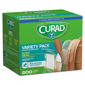 Curad Variety Pack Assorted Bandages, 200/Box MIICUR0800RB CUR0800RB