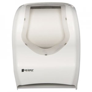 San Jamar Smart System with iQ Sensor Towel Dispenser, 16.5 x 9.75 x 12, White/Clear SJMT1470WHCL T1470WHCL