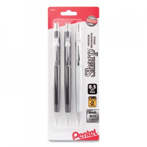 Pentel Sharp Mechanical Pencil, 0.5 mm, HB (#2.5), Black Lead, Assorted Barrel Colors, 3/Pack PENP205MBP3M P205MBP3M