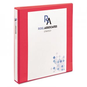 Avery Durable View Binder with DuraHinge and Slant Rings, 3 Rings, 1" Capacity, 11 x 8.5, Coral AVE17293 17293