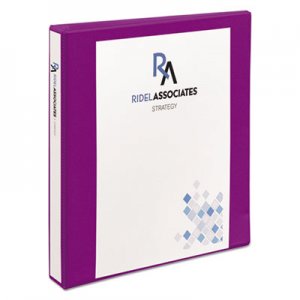 Avery Durable View Binder with DuraHinge and Slant Rings, 3 Rings, 1" Capacity, 11 x 8.5, Purple AVE17294 17294