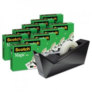 Scotch Magic Tape Designer Dispenser Value Pack, Facet Design, 3/4"x1000", 10 Rolls/PK MMM810K10C17MB 810K10-C17MB