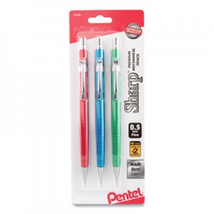 Pentel Sharp Mechanical Pencil, 0.5 mm, HB (#2.5), Black Lead, Assorted Barrel Colors, 3/Pack PENP205MBP3M1 P205MBP3M1