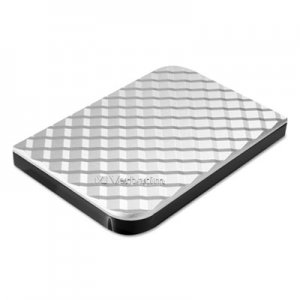 Verbatim Store N Go Portable Hard Drive, USB 3.0, 1 TB, Diamond Silver VER99373 99373