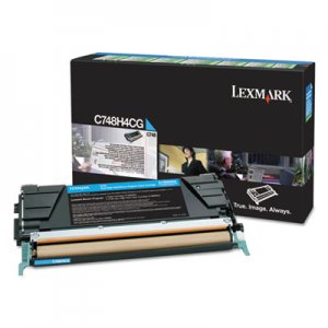 Lexmark C748H1CG High-Yield Toner, 10000 Page-Yield, Cyan, TAA Compliant LEXC748H4CG C748H4CG