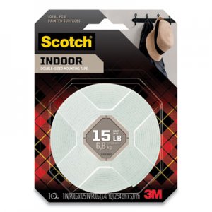 Scotch Permanent High-Density Foam Mounting Tape, 1" Wide x 125" Long MMM314SMED 314SMED