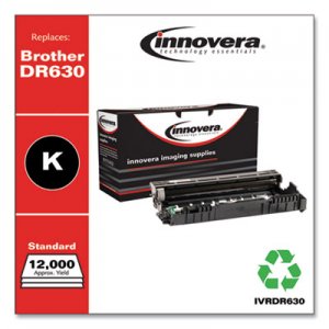 Innovera Remanufactured Black Drum Unit, Replacement for Brother DR630, 12,000 Page-Yield IVRDR630