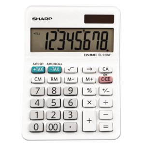 Sharp EL-310WB Mini Desktop Calculator, 8-Digit LCD SHREL310WB EL-310WB