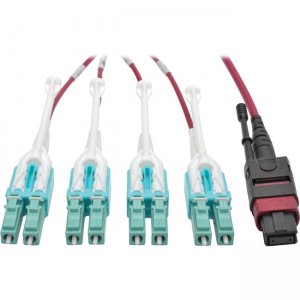 Tripp Lite MTP/MPO to 8xLC Fan-Out Patch Cable, Magenta, 3 m N845-03M-8L-MG
