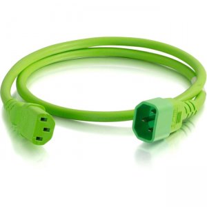 C2G 2ft 18AWG Power Cord (IEC320C14 to IEC320C13) - Green 17483