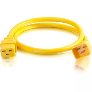 C2G 4ft 12AWG Power Cord (IEC320C20 to IEC320C19) - Yellow 17730