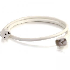 C2G 3ft 14AWG Power Cord (IEC320C14 to IEC320C13) - White 17539