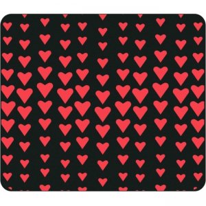 OTM Classic Prints Black Mouse Pad, Falling Red Hearts OP-MPV1BM-CLS-07