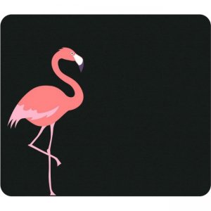 OTM Critter Prints Black Mouse Pad, Flamingo OP-MPV1BM-CRIT-01