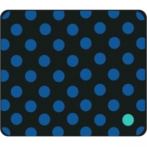 OTM Classic Prints Black Mouse Pad, Dotty Gone Blue OP-MPV1BM-DOT-01