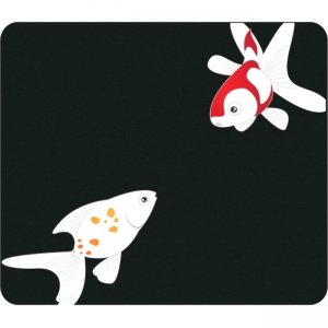 OTM Iconic Prints Black Mouse Pad, Goldfish OP-MPV1BM-ICN-04