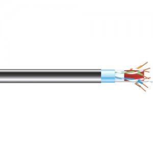 Black Box CAT6A 650-MHz Bulk Cable - Shielded, F/UTP, PVC, Solid, Black, 1000 ft C6ABC50S-BK-1000