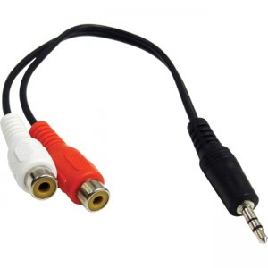 Axiom 6-inch 3.5mm Stereo to 2 x RCA Stereo Female Y-Cable MJMRCAF6-AX